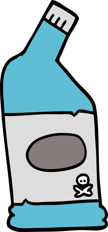 cartoon doodle bleach cleaner vector