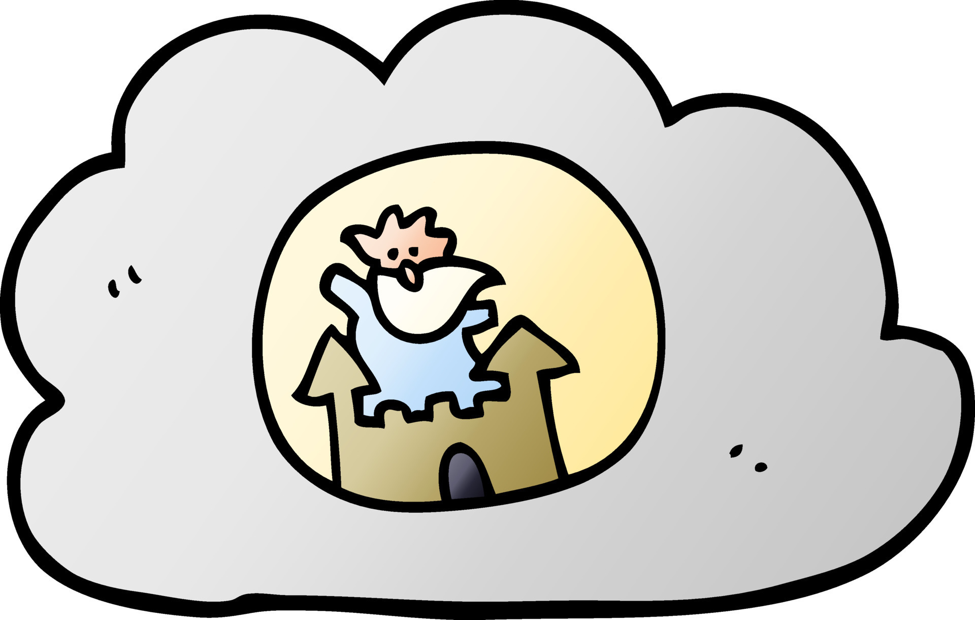 cartoon doodle god in heaven 12163661 Vector Art at Vecteezy