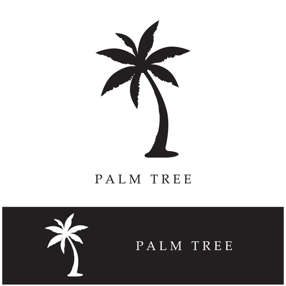 Palm tree summer logo template vector