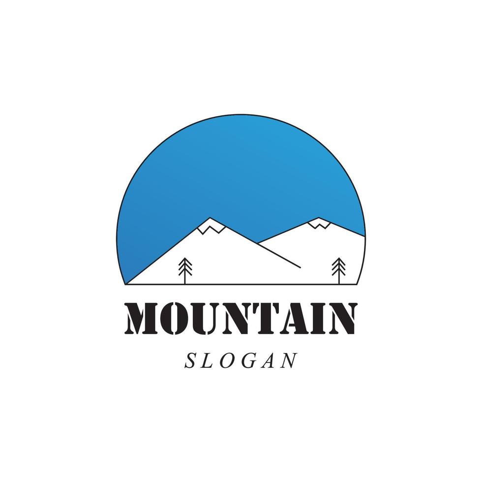 logotipo de icono de montaña vector