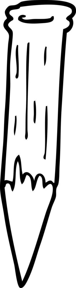 line drawing cartoon wooden stake vector