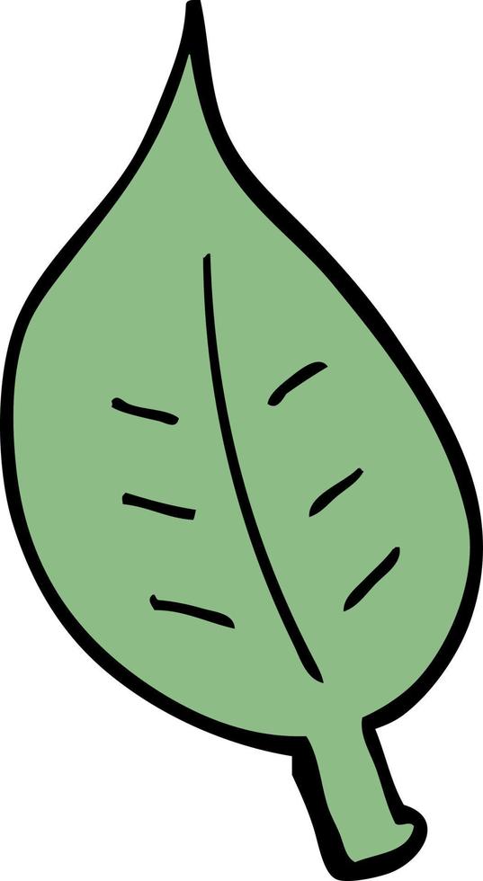 hoja de garabato de dibujos animados vector