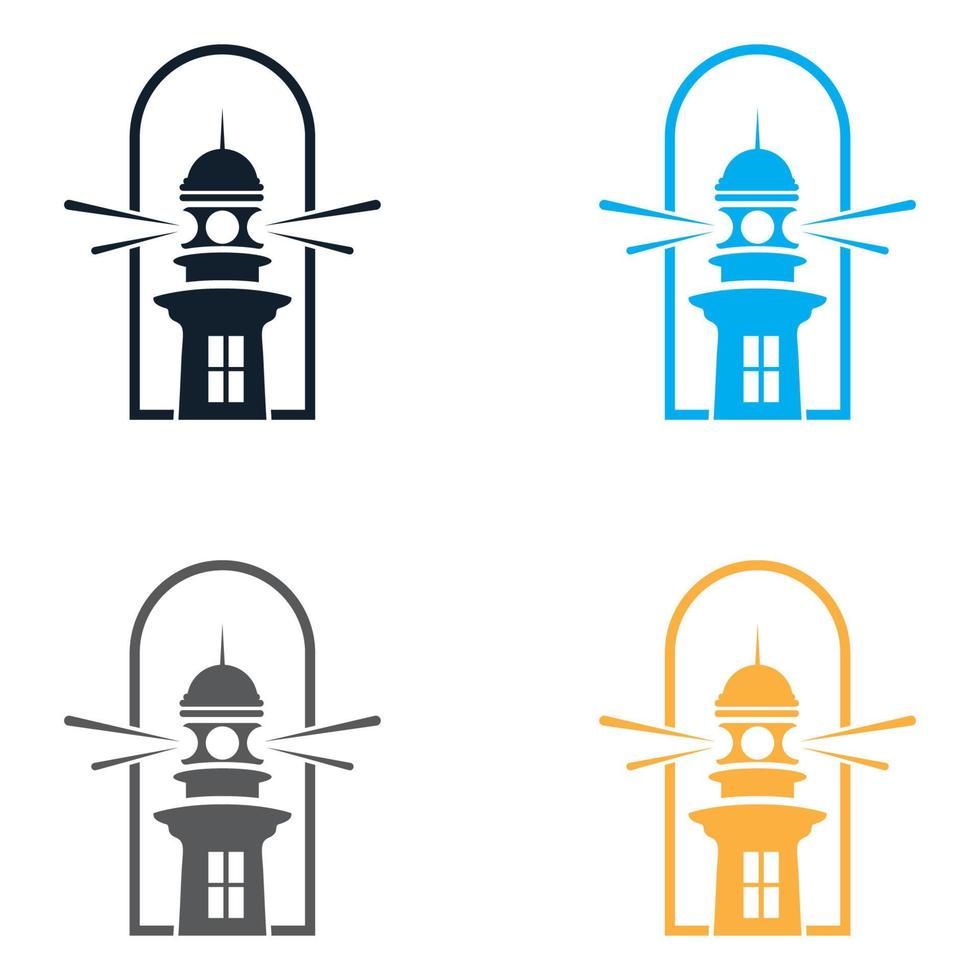 creative lighthouse logo template icon image vector
