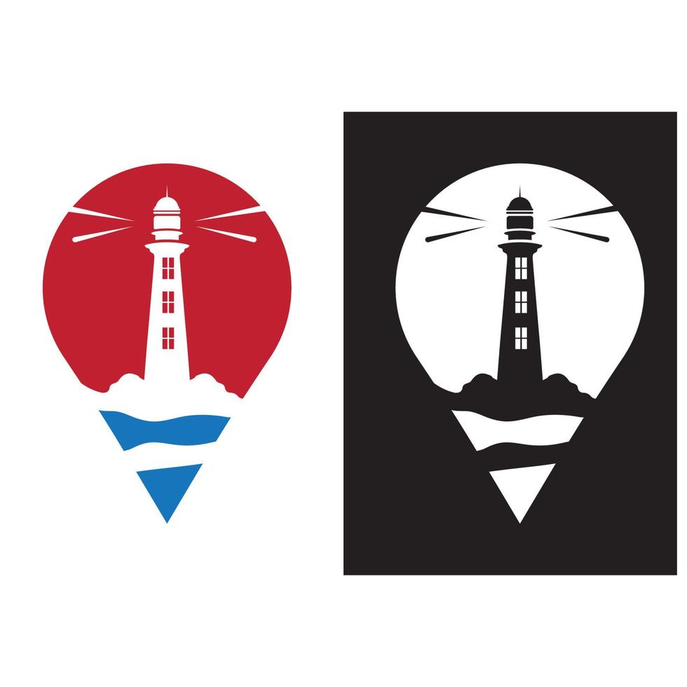 creative lighthouse logo template icon image vector