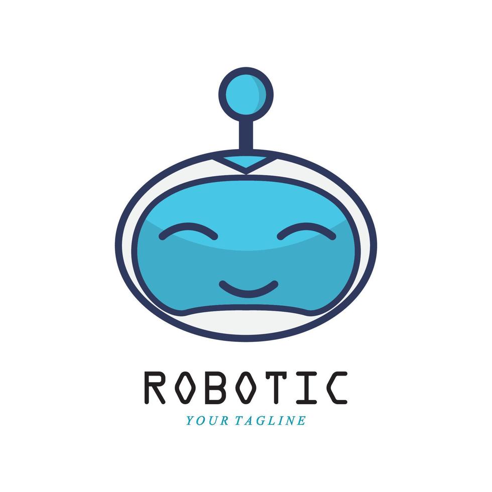 robot and logo symbol vector