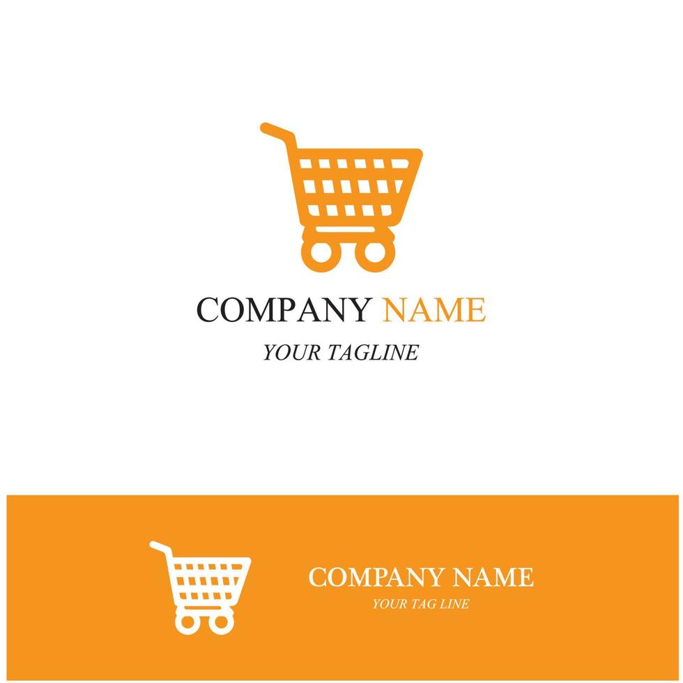 basket shop logo and symbol vector