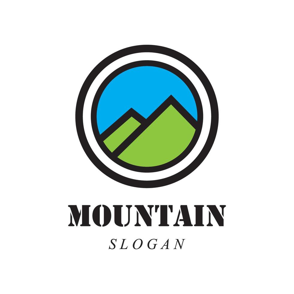 logotipo de icono de montaña vector