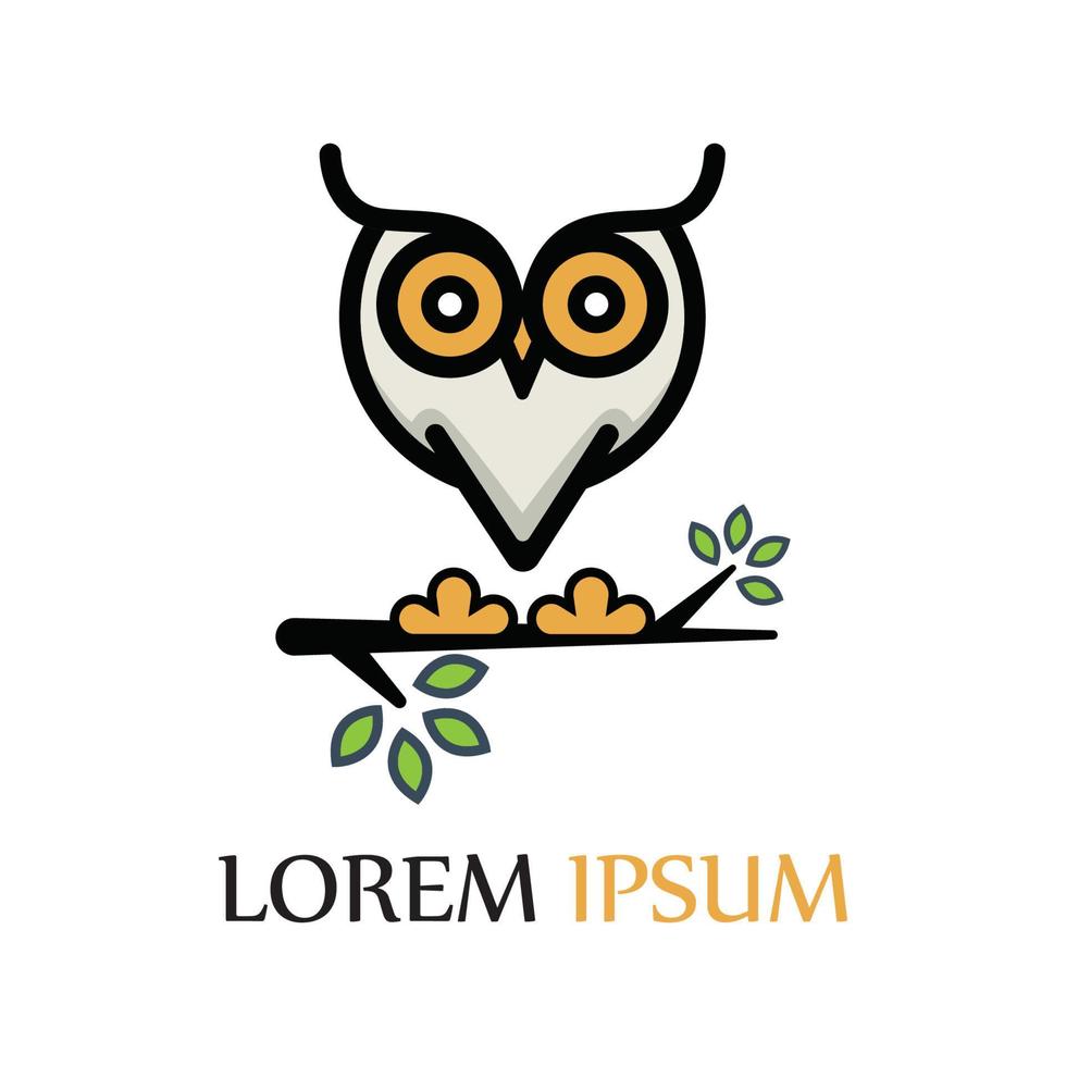 owl logo and symbol vector