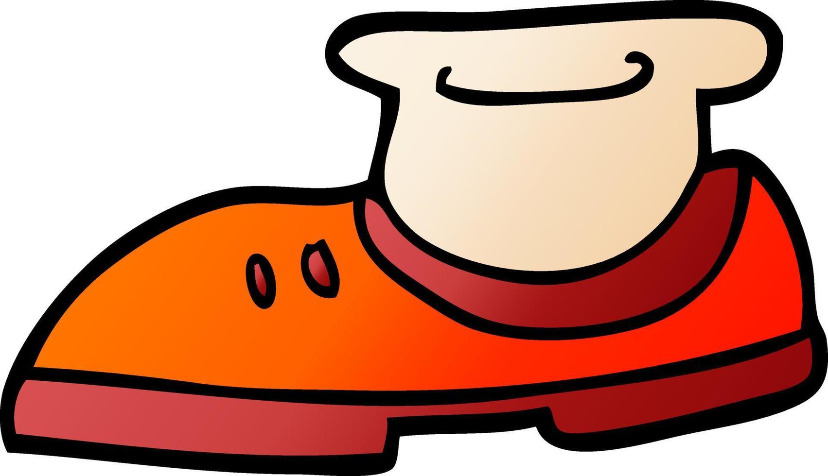 cartoon doodle of a shoe and sock vector