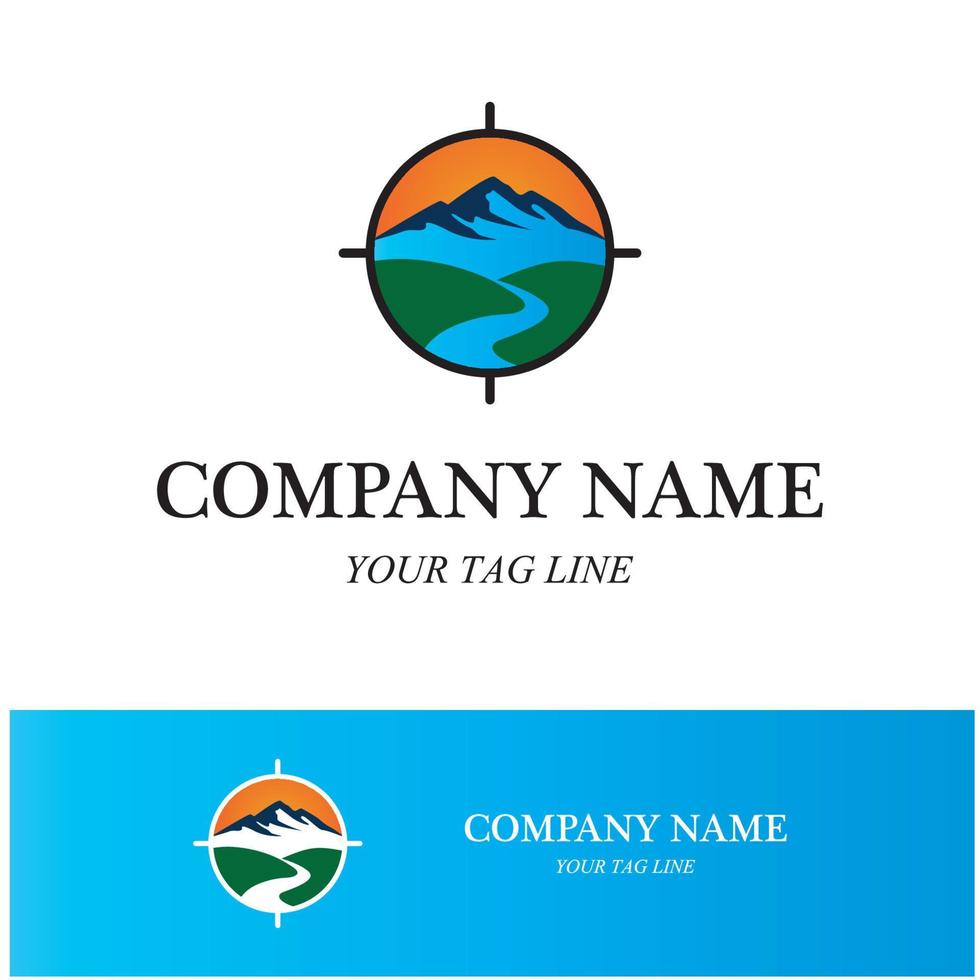 Mountain icon Logo vector