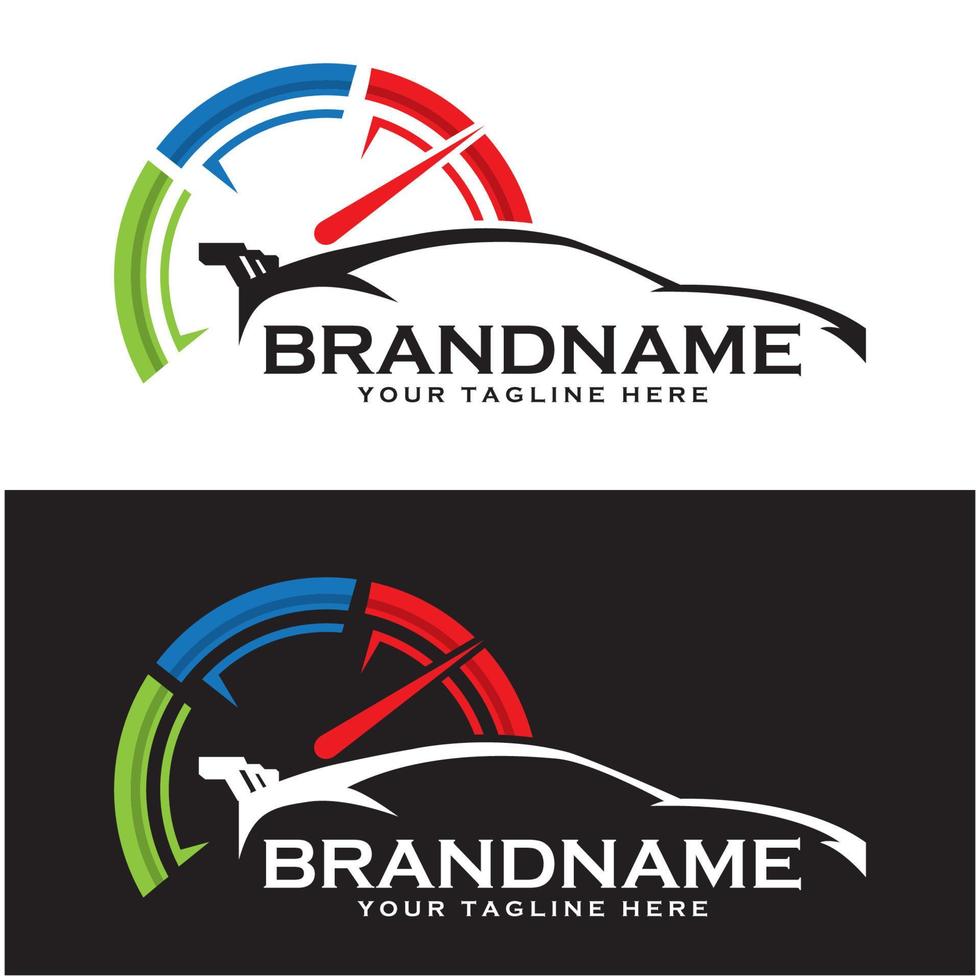 set of creative racing car logo with slogan template vector