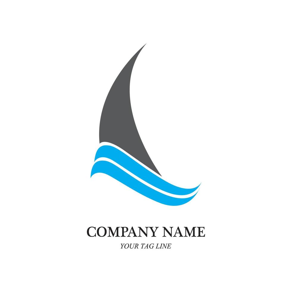 sailing boat logo and symbol vector