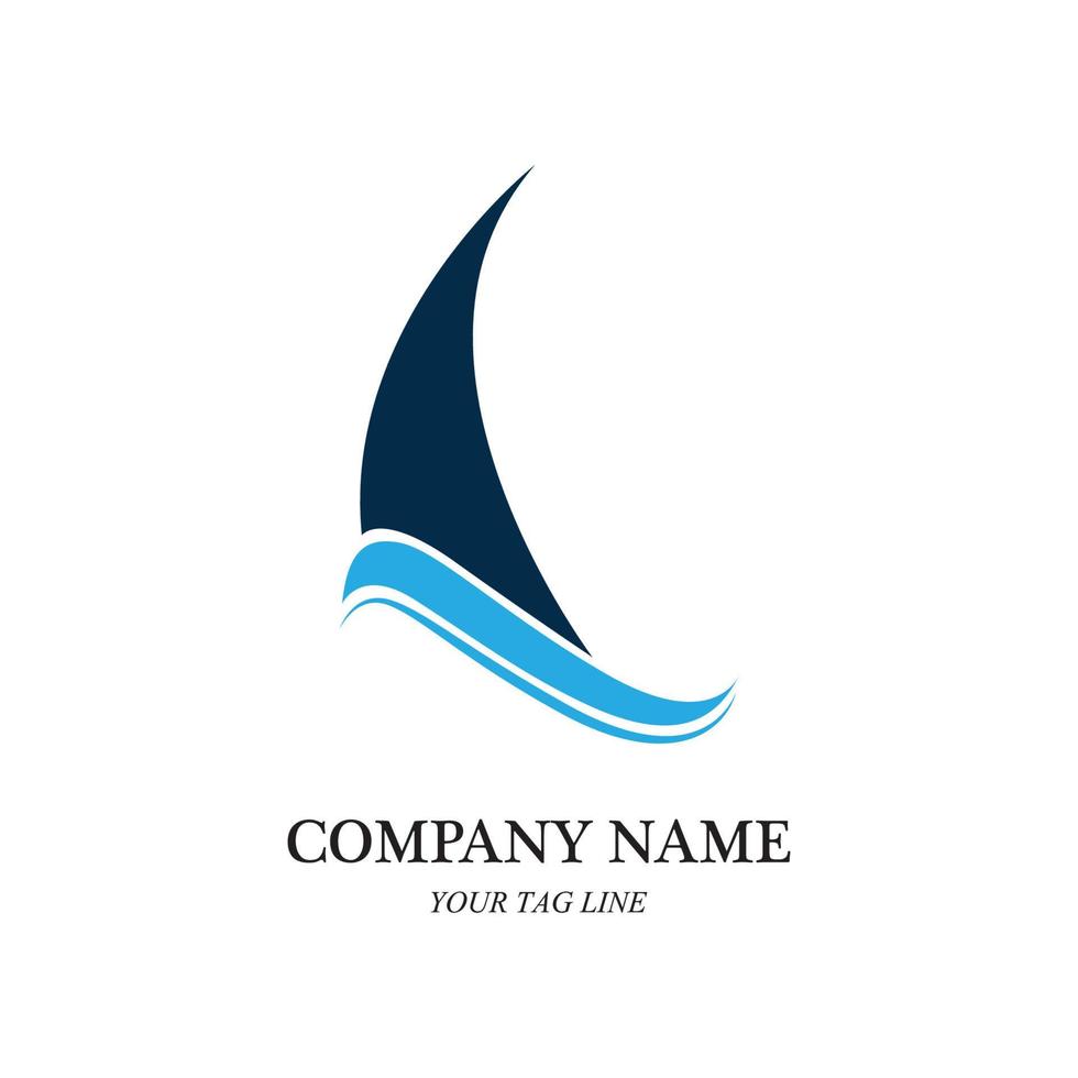 sailing boat logo and symbol vector