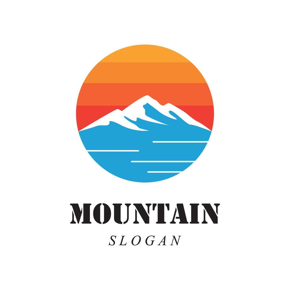 logotipo de icono de montaña vector