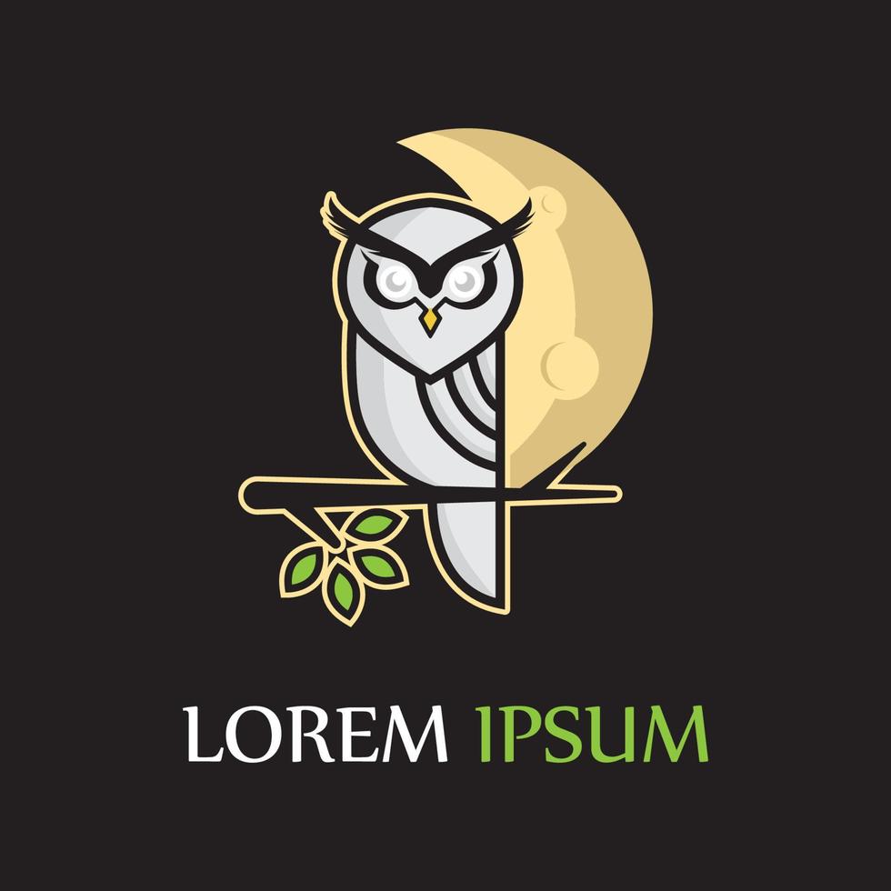 owl logo and symbol vector