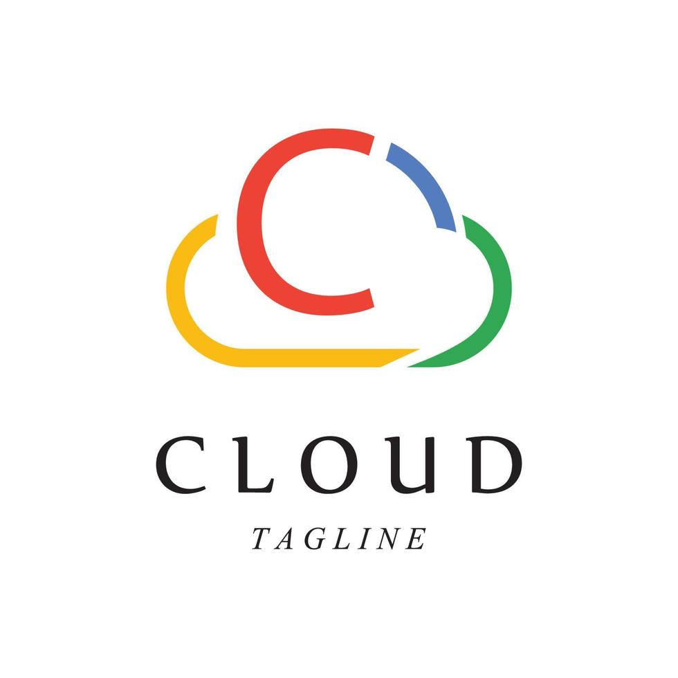 Cloud template vector illustration design