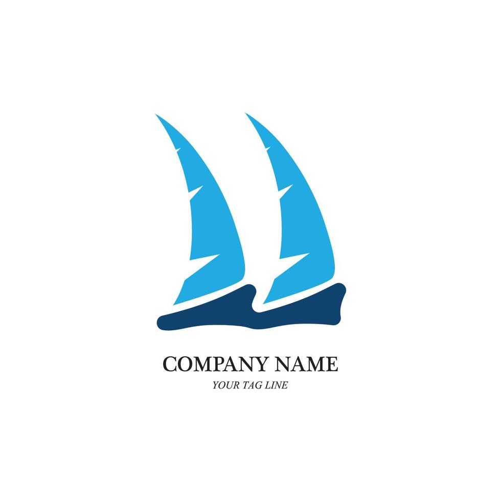 sailing boat logo and symbol vector