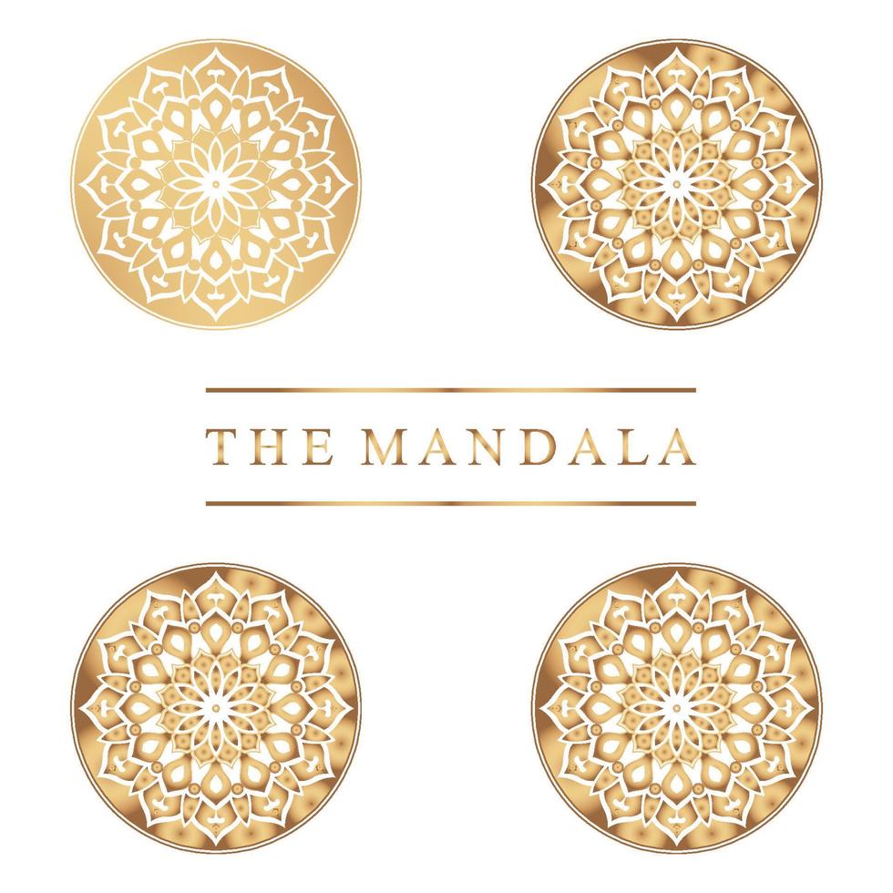 mandala icon and symbol logo vector