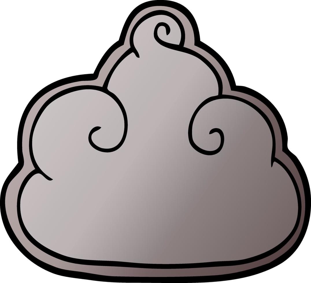 cartoon doodle storm cloud vector
