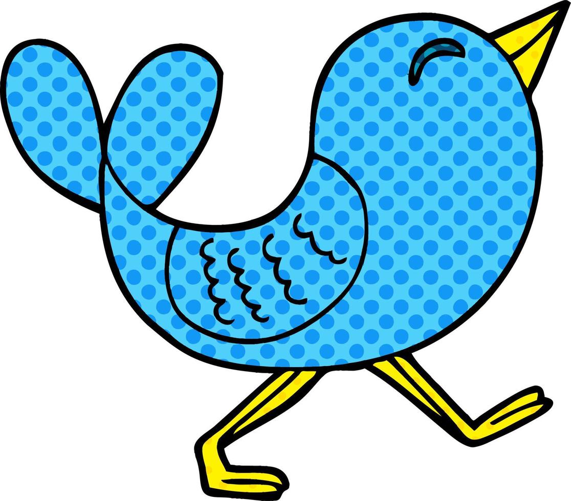 cartoon doodle bluebird vector