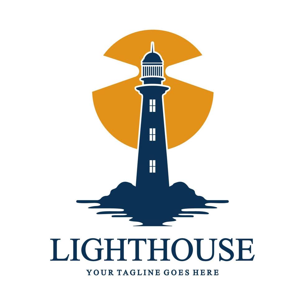 creative lighthouse logo template icon image vector