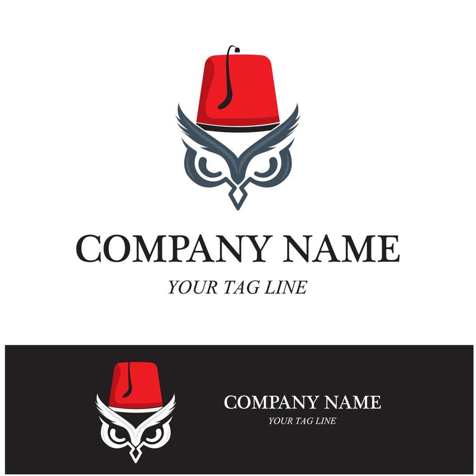owl logo design illustration template vector