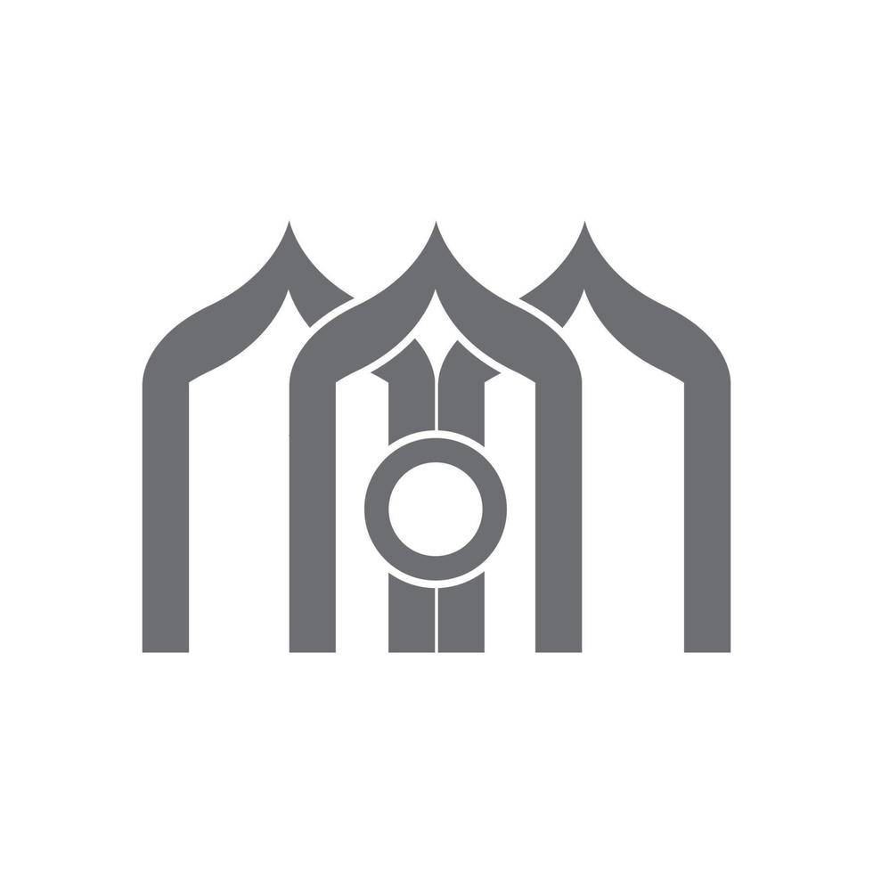 mosque logo and symbol vector