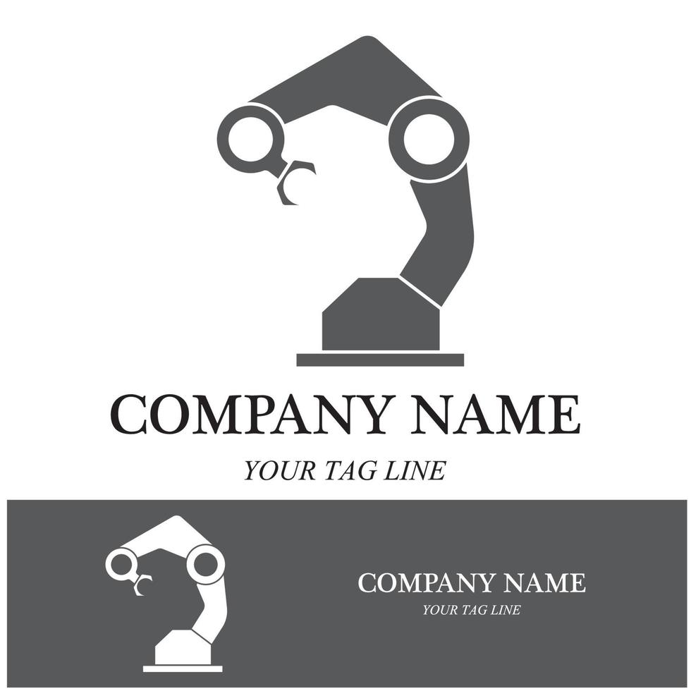 robot and logo symbol vector