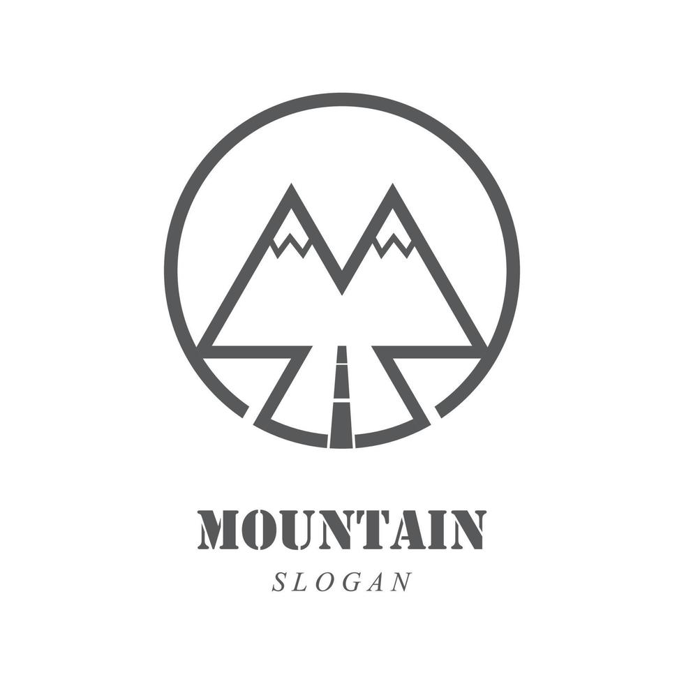 logotipo de icono de montaña vector