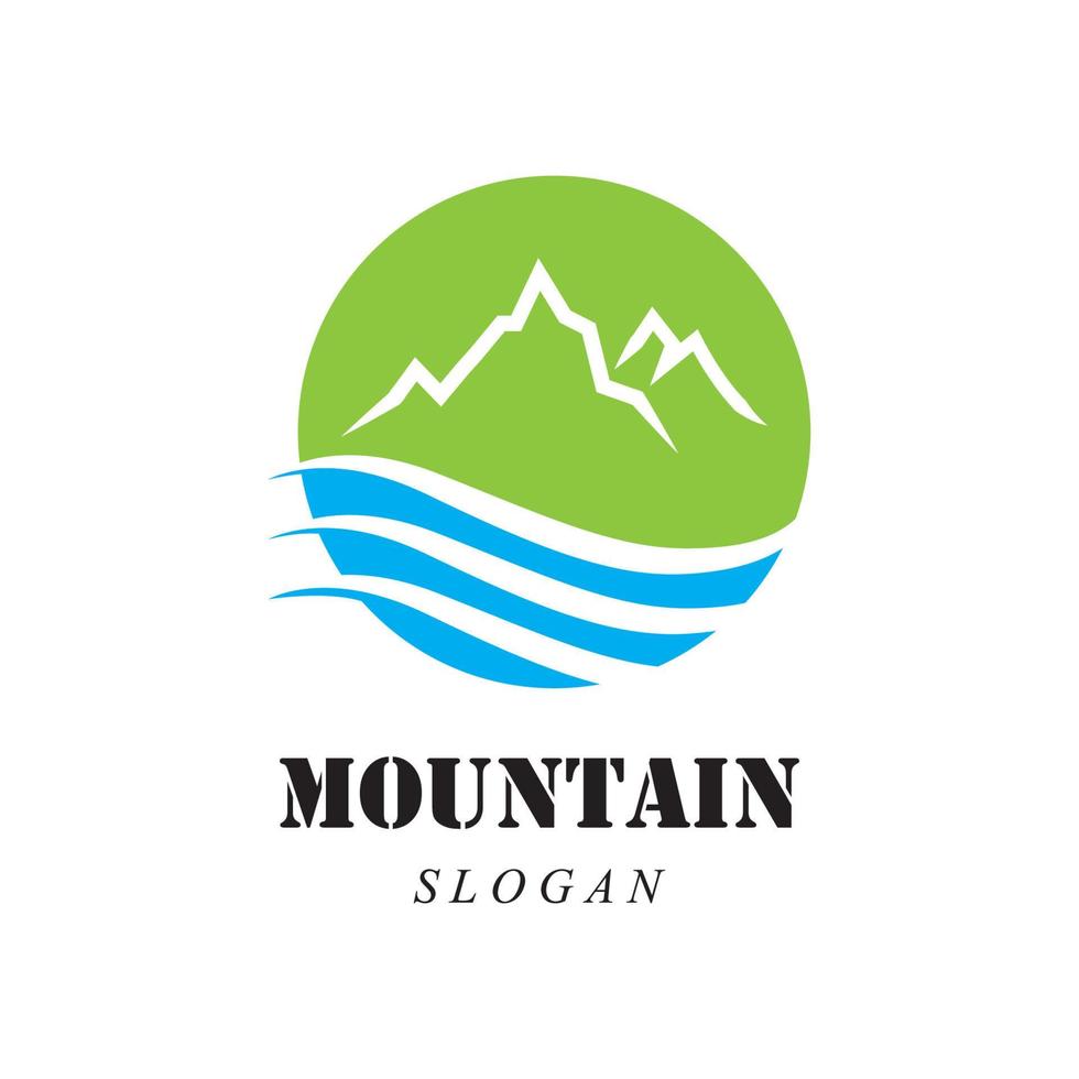 logotipo de icono de montaña vector