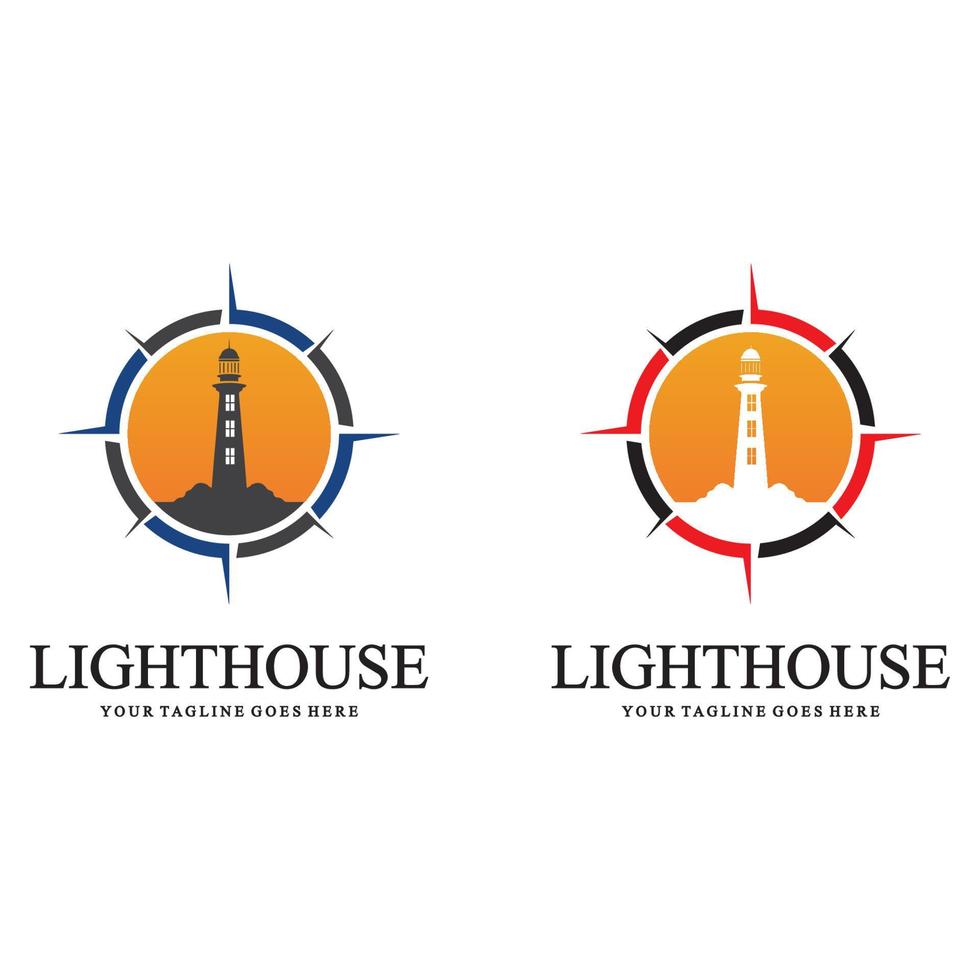 creative lighthouse logo template icon image vector