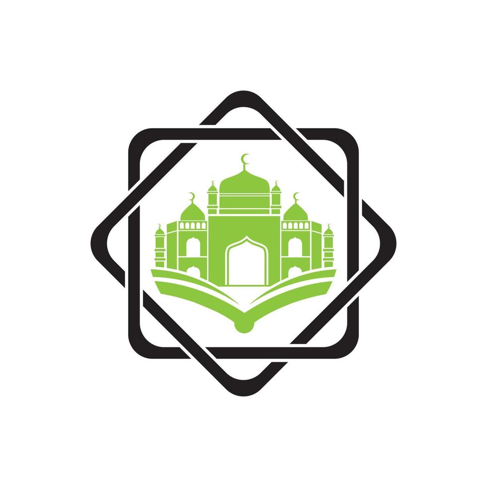 mosque logo and symbol vector