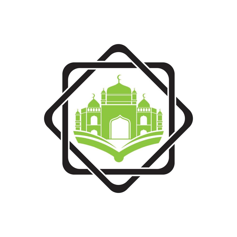 mosque logo and symbol vector