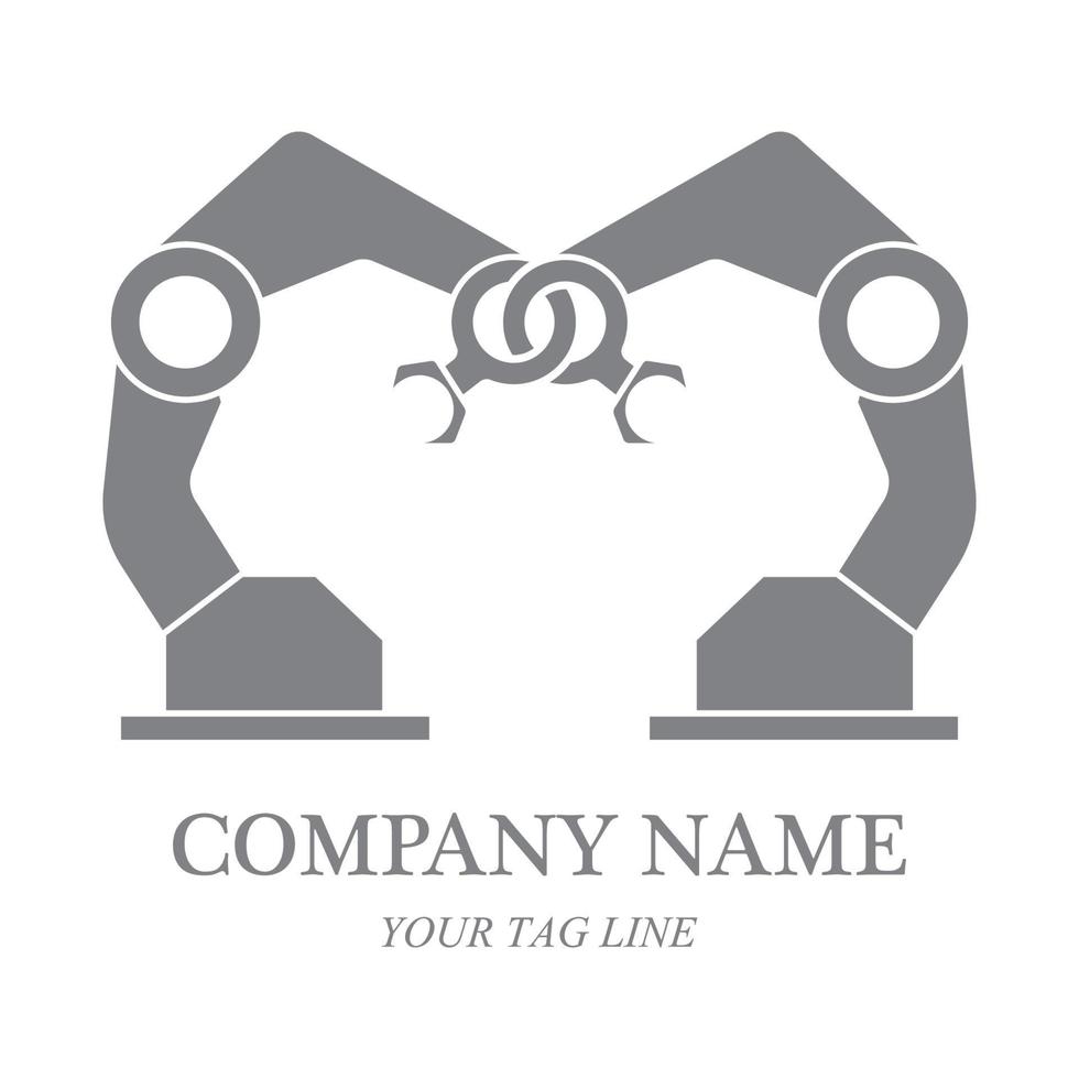 robot and logo symbol vector