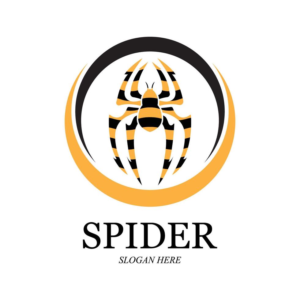 spider logo vector and illustration