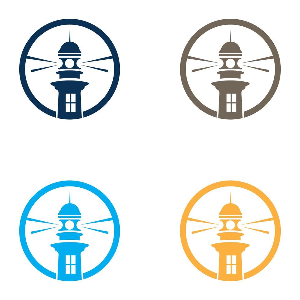creative lighthouse logo template icon image vector