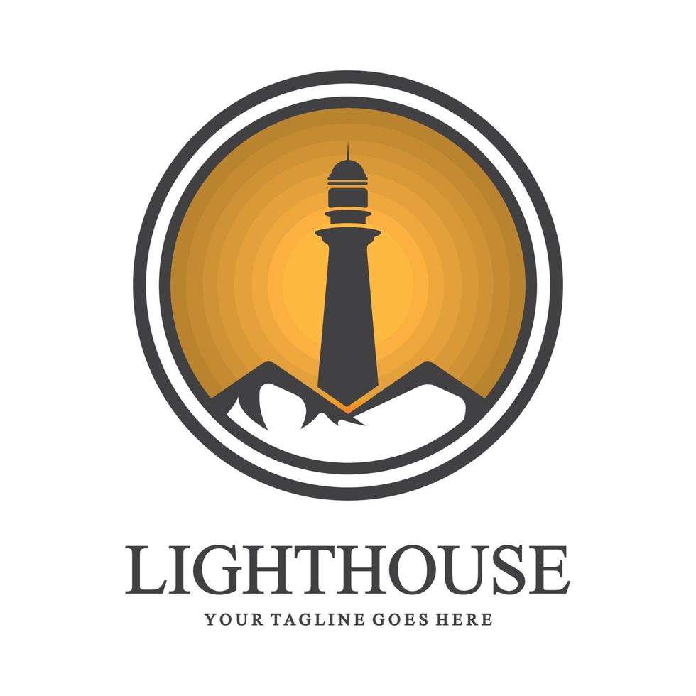 creative lighthouse logo template icon image vector