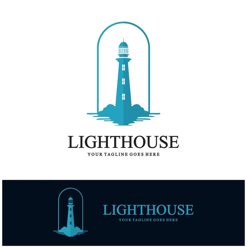 creative lighthouse logo template icon image vector