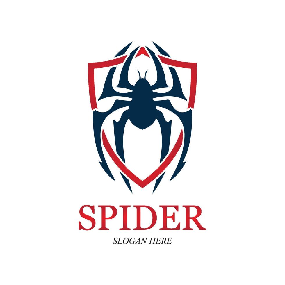 spider logo vector and illustration