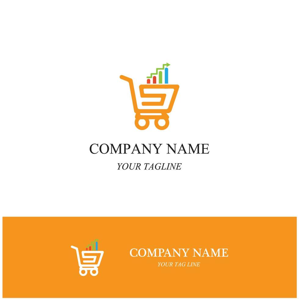 basket shop logo and symbol vector