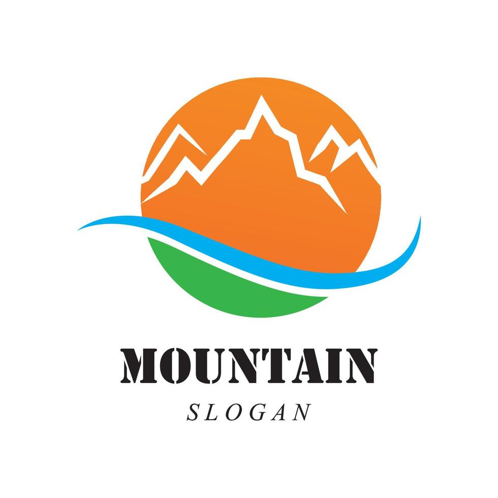 logotipo de icono de montaña vector