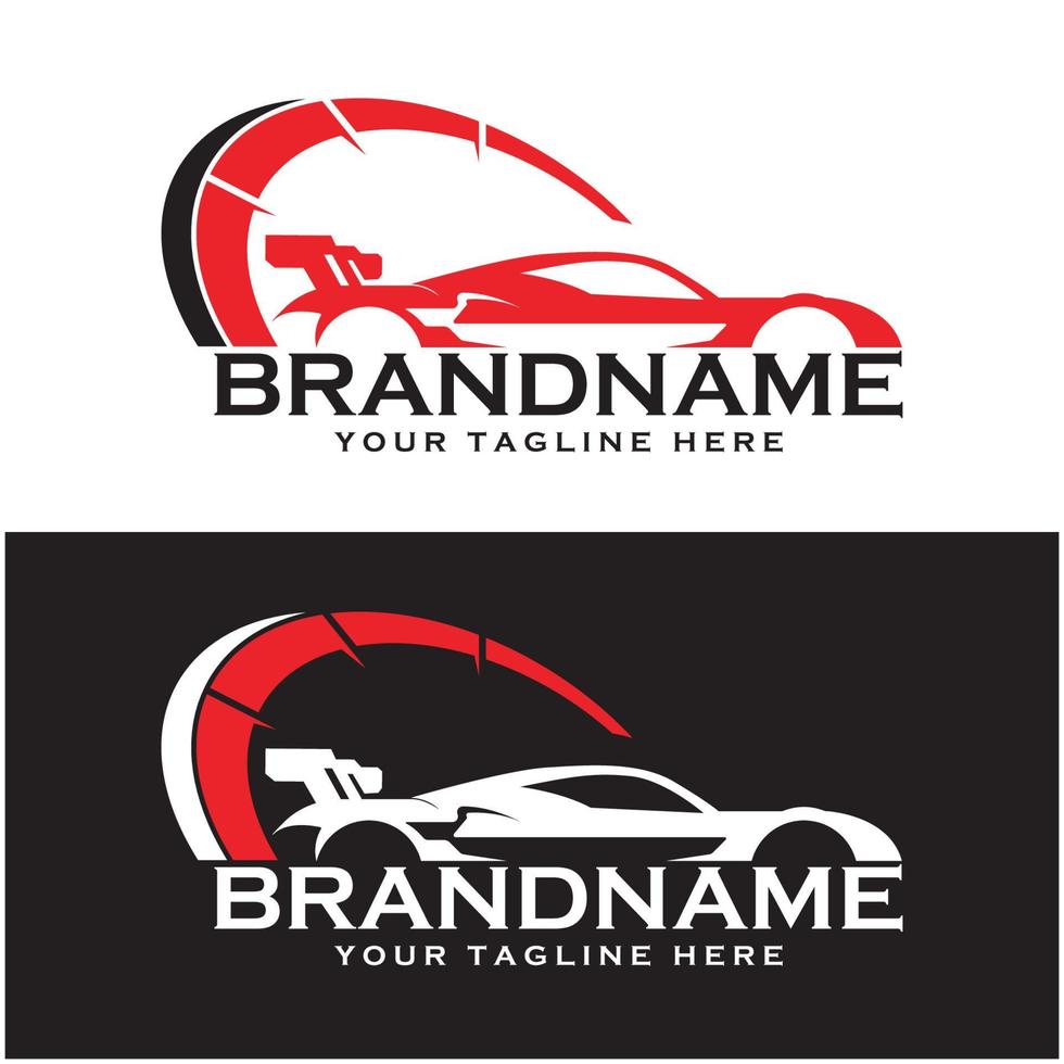set of creative racing car logo with slogan template vector