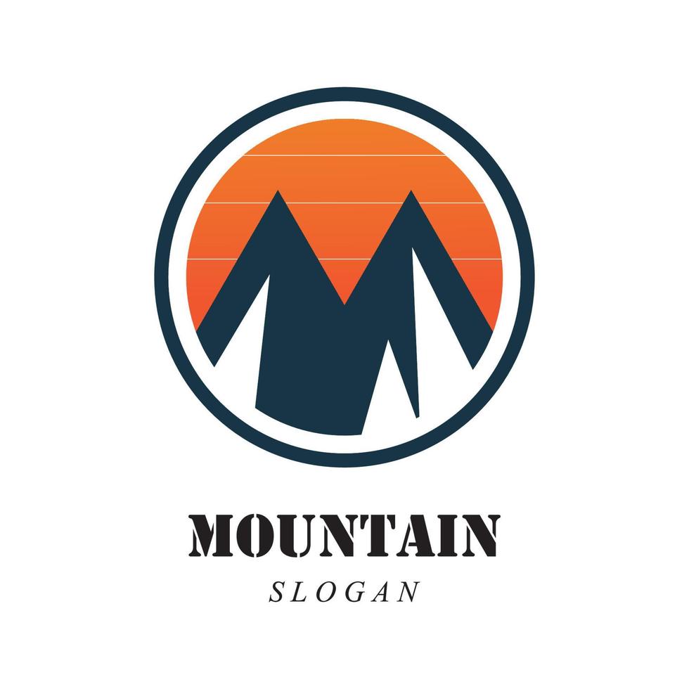 logotipo de icono de montaña vector