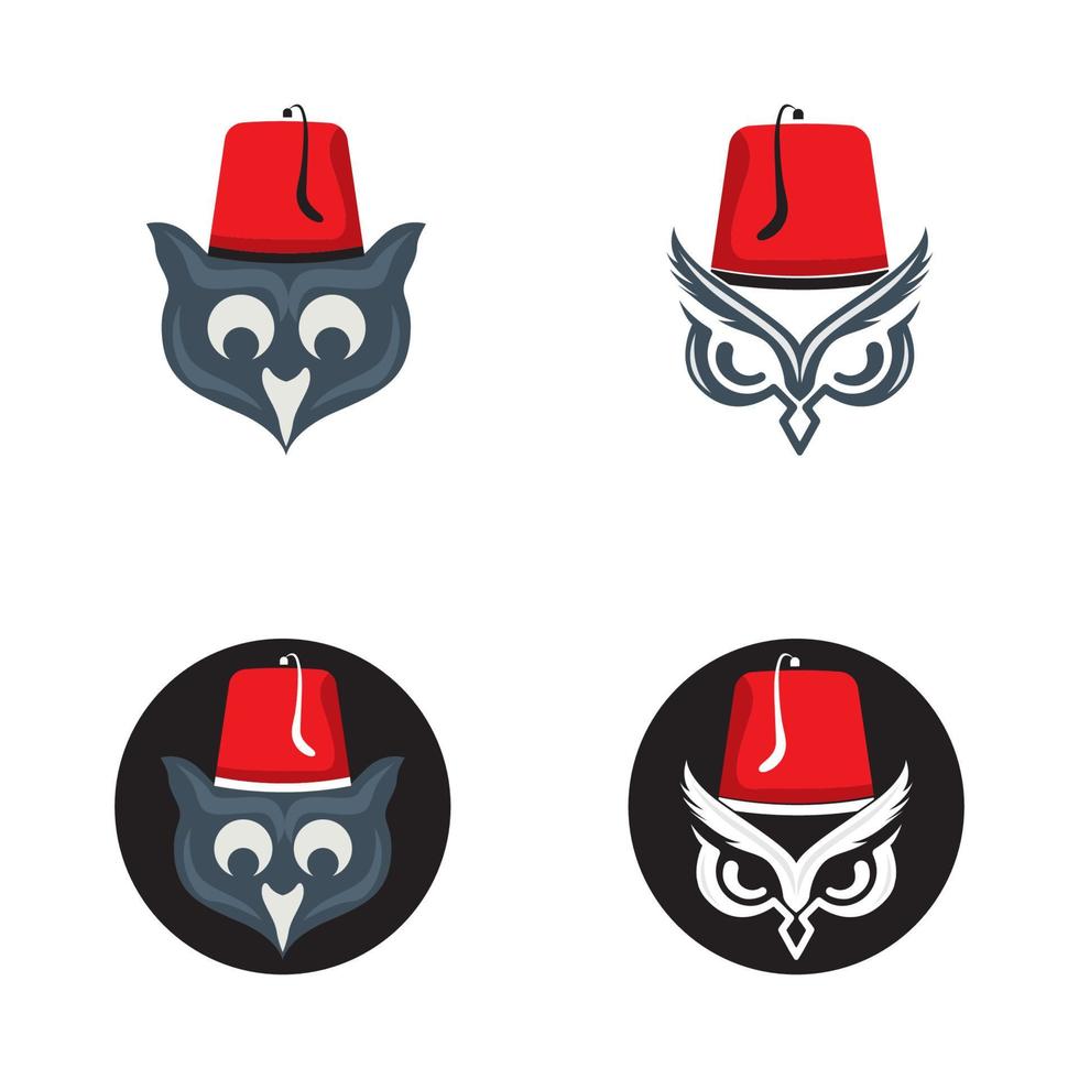 owl logo design illustration template vector