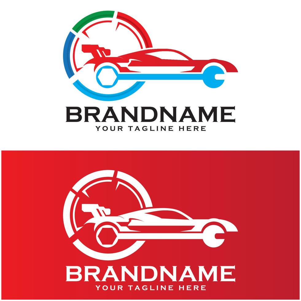 set of creative racing car logo with slogan template vector