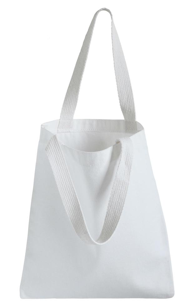 white fabric bag isolated on white background with clipping path photo