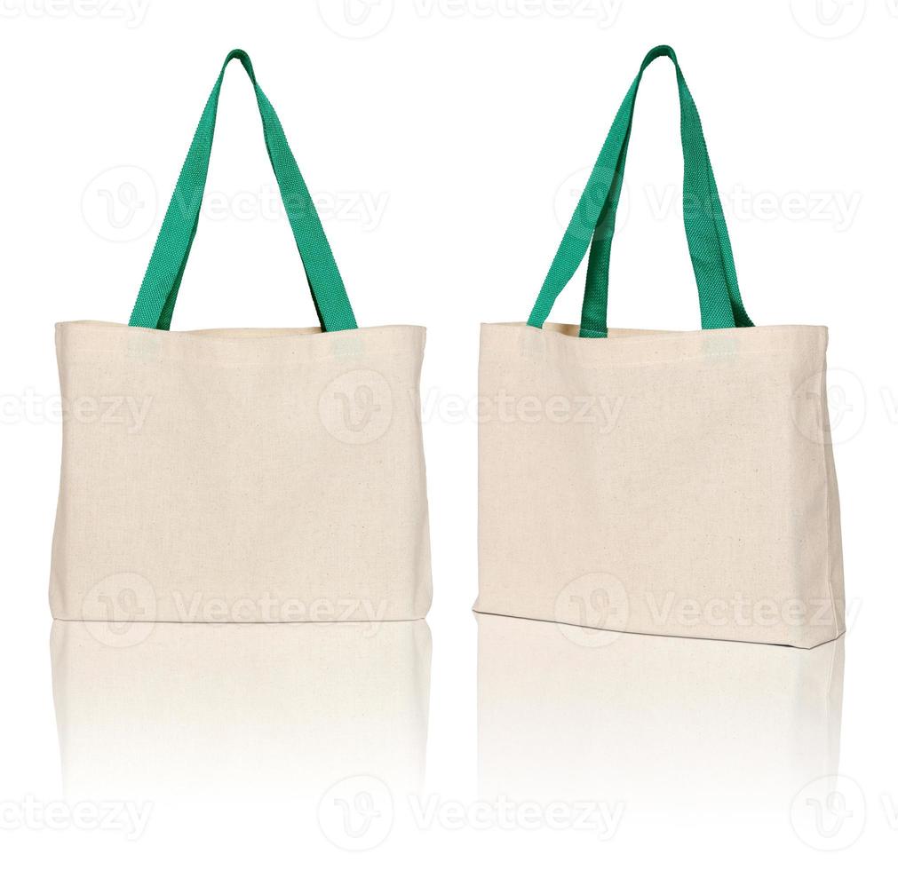 brown fabric bag on white background photo