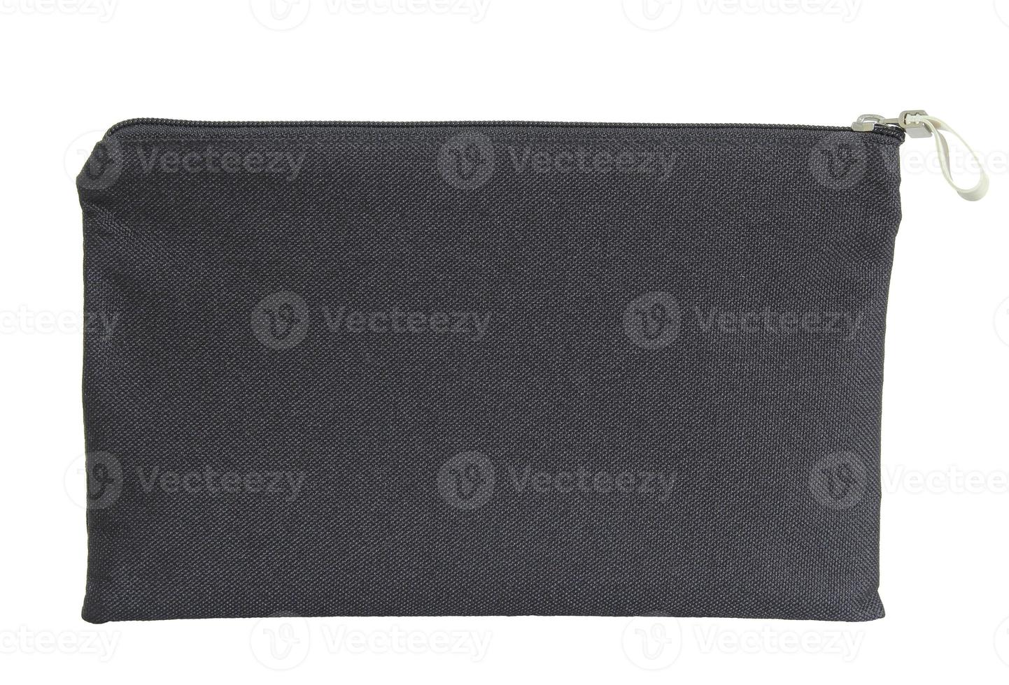 black canvas shopping bag isolated on white background with clipping path photo