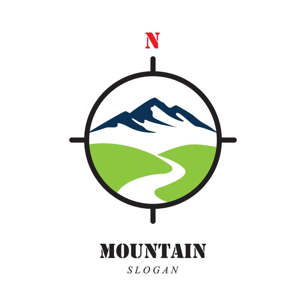 logotipo de icono de montaña vector