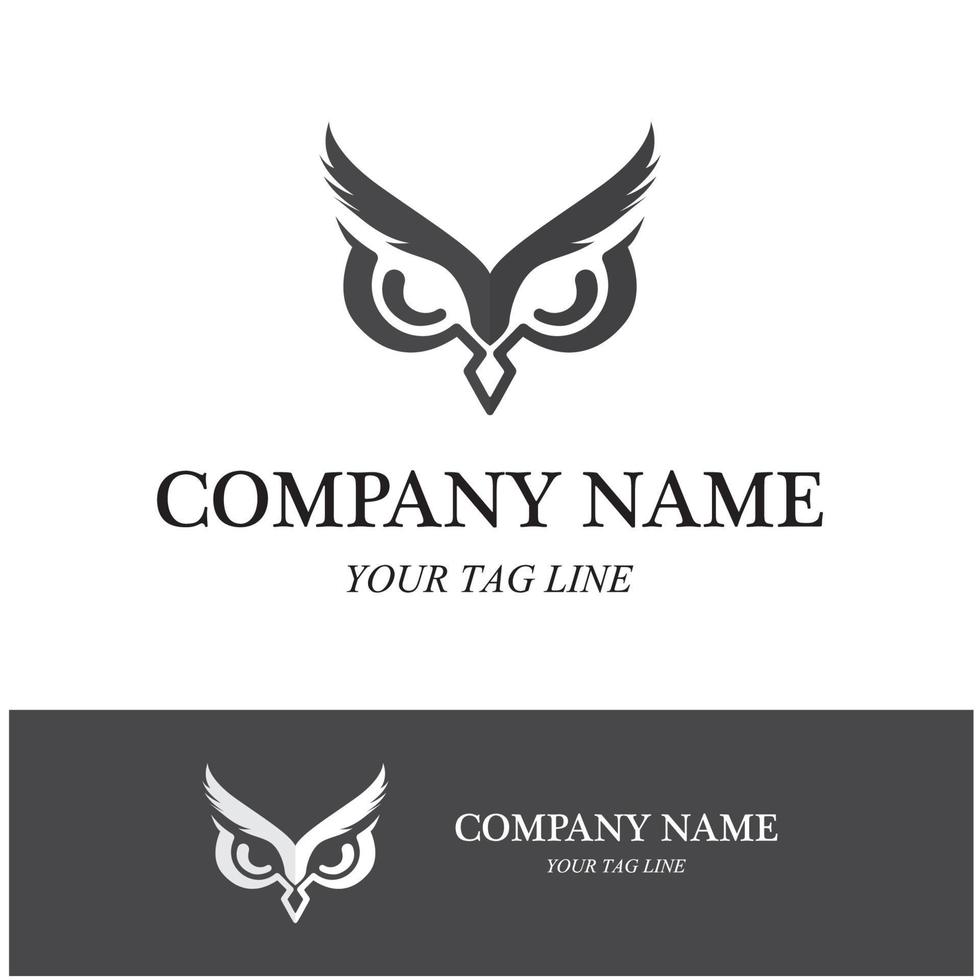 owl logo design illustration template vector